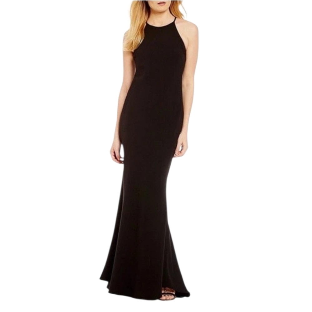 Calvin‎ Klein Maxi Formal Halter Dress in Black Size 6